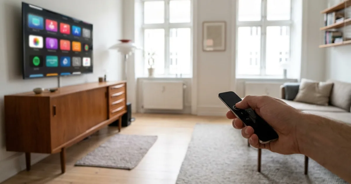 Fjernbetjening rettet mod Smart TV i dansk stue