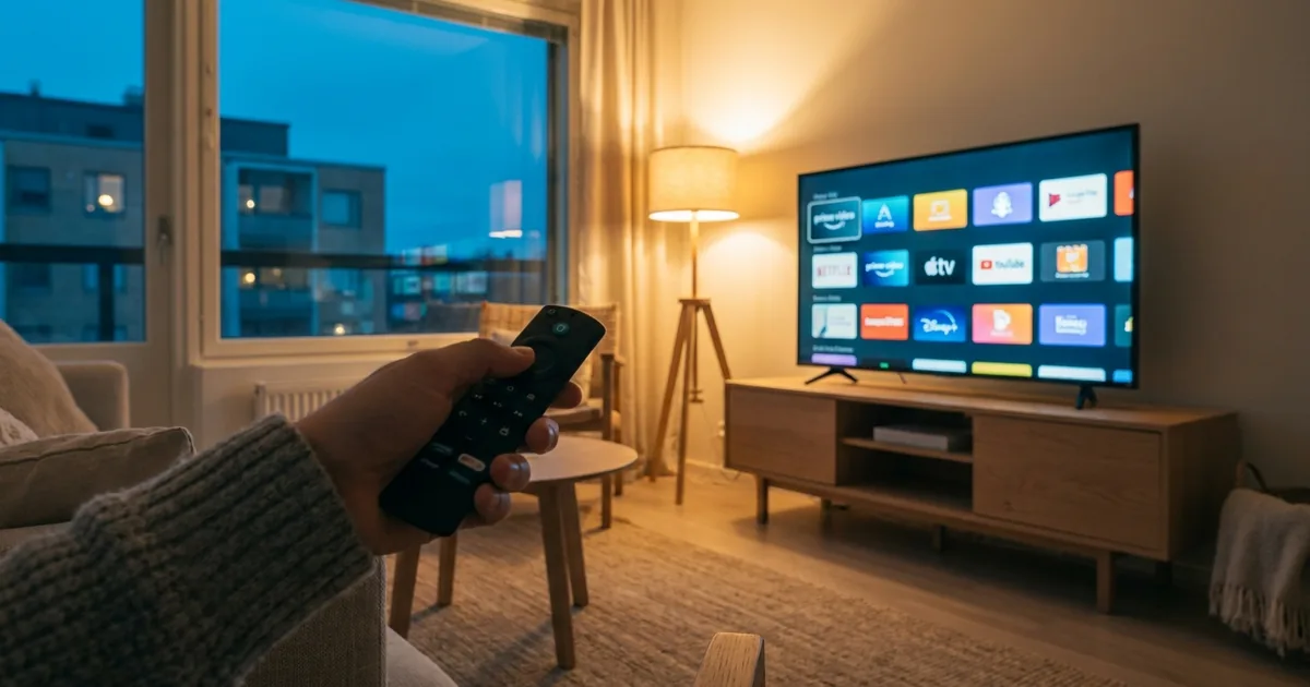 Fire TV Stick -kaukosäädin ja älytelevisio suomalaisessa olohuoneessa